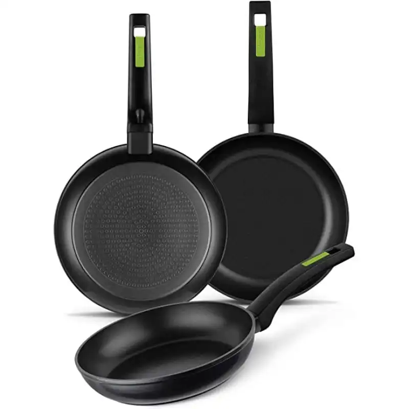 Monix Green Set de 3 Sartenes Inducción Aluminio Forjado