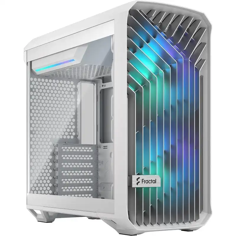 Fractal Design Compact RGB Clear Tint Midi Tower Cristal Templado USB 3.2 Blanco