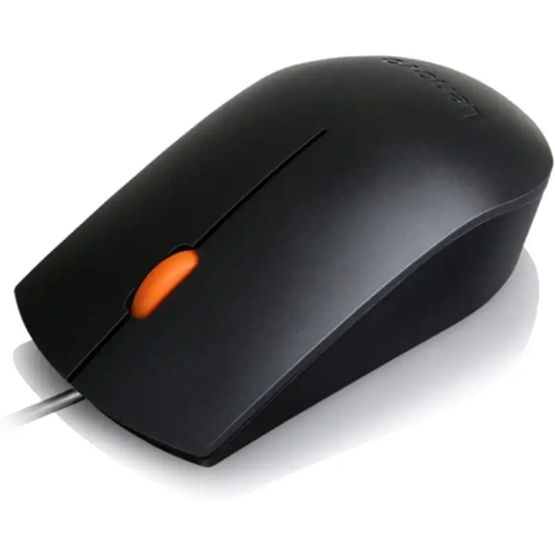 Lenovo 300 Ratón Óptico USB 1600DPI Negro