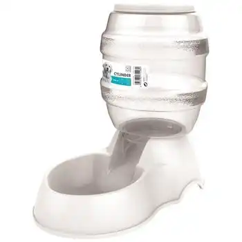 Dispensador De Ganchillo Cilíndrico M-pets - 3500 Ml - Blanco - Para Perro
