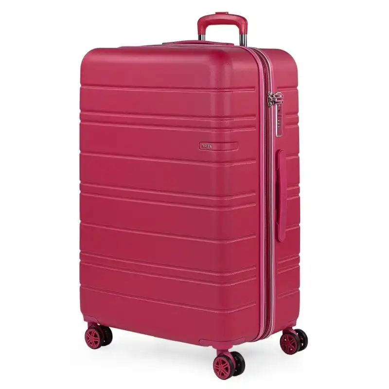 Maleta Grande San Marino En Abs Extensible Con Capacidad De 113l Con Tsa, Color Fresa