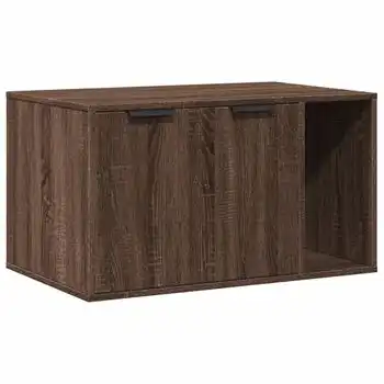 Mueble Arenero Para Gatos Madera Ingeniería Marrón 80x50x45 Cm Vidaxl