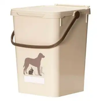 Contenedor Para Comida De Mascotas De 40 Litros Con Tapa Y Asa Autoblocante