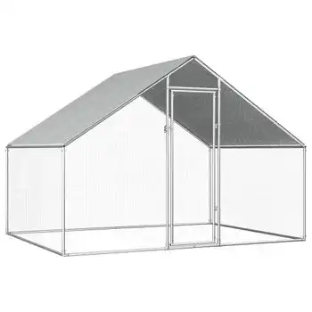 Jaula Gallinero De Exterior De Acero Galvanizado 2,75x2x1,92 M