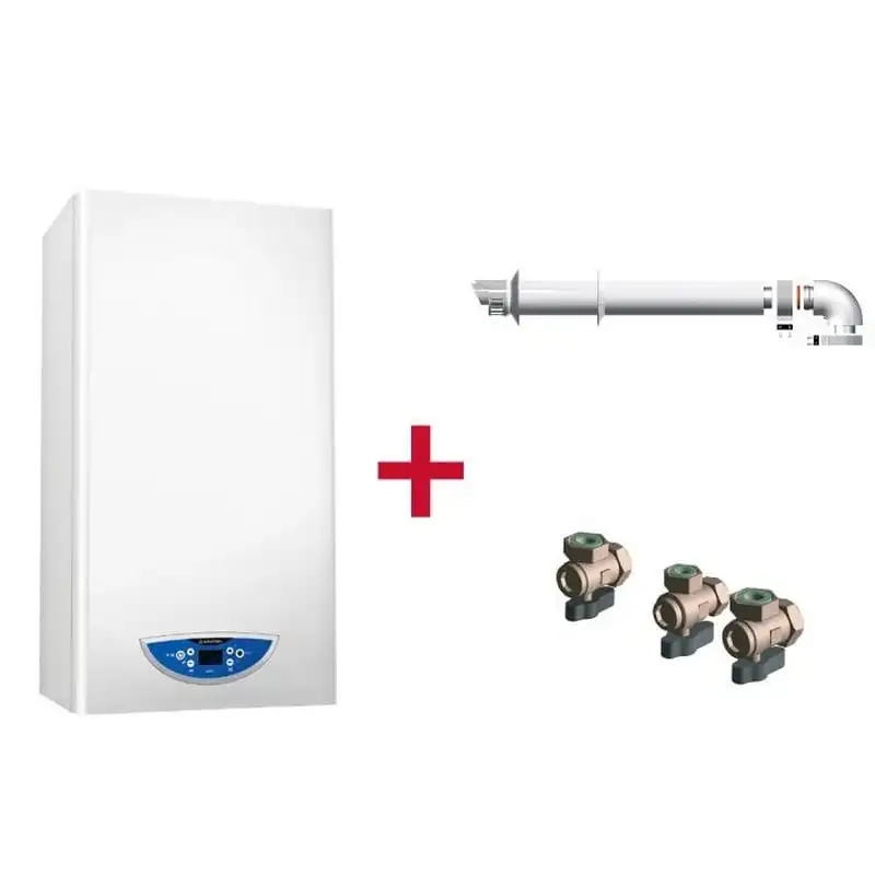 Caldera De Condensacion Compacta, Ariston, Matis Condens Plus 24 + Kit De Tres Grifos + Kit Salida De Humos, Clase Energetica A