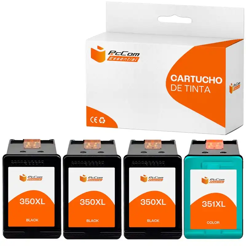 Pccom Essential Hp 350xl/351xl Cartucho Tinta Compatible Negro/tricolor Pack 4