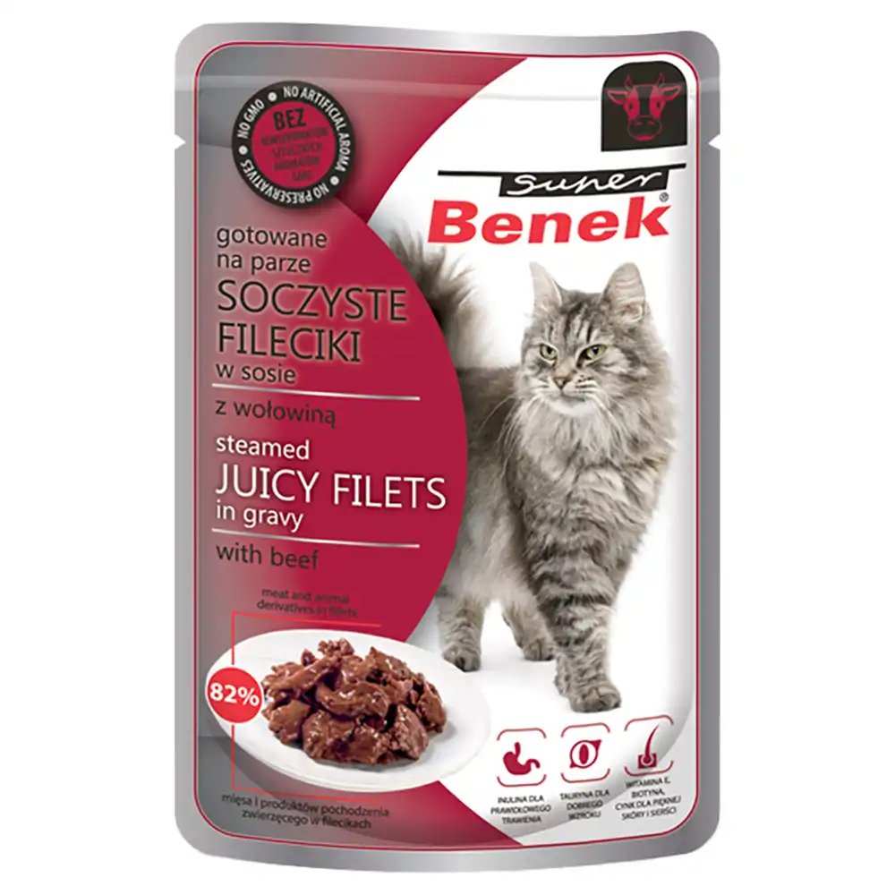 Super Benek filetes en salsa 28 x 85 g - Vacuno
