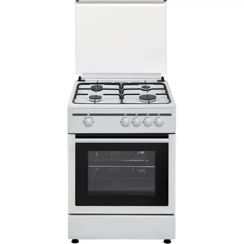 Vitrokitchen CB55BN Cocina de Gas Natural 4 Zonas + Horno Blanca
