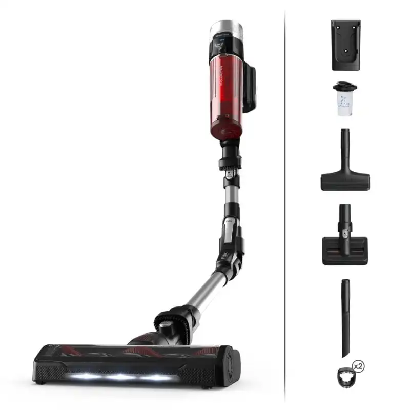 Rowenta X-Force Flex 9.60 RH2077WO Aspiradora Escoba/Mano sin Cable 18V 250W Negra/Roja