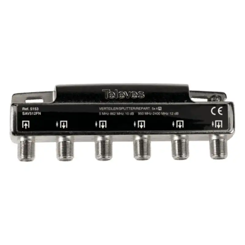 Televes Repartidor Distribuidor 5 Salidas 10/12 dB Gris