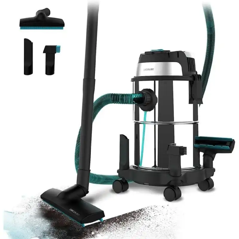 Cecotec Conga Rockstar Wet & Dry Steel Aspirador de Sólidos y Líquidos 1200W