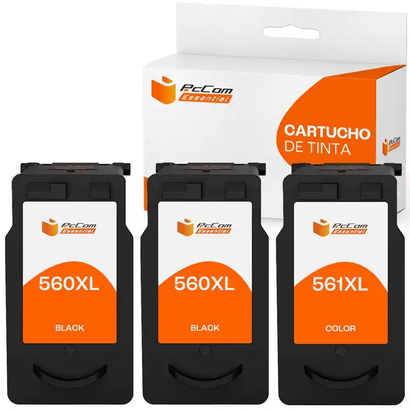 Pccom Essential Canon Pg560xl/cl561xl Cartucho Tinta Compatible Negro/tricolor Pack 3