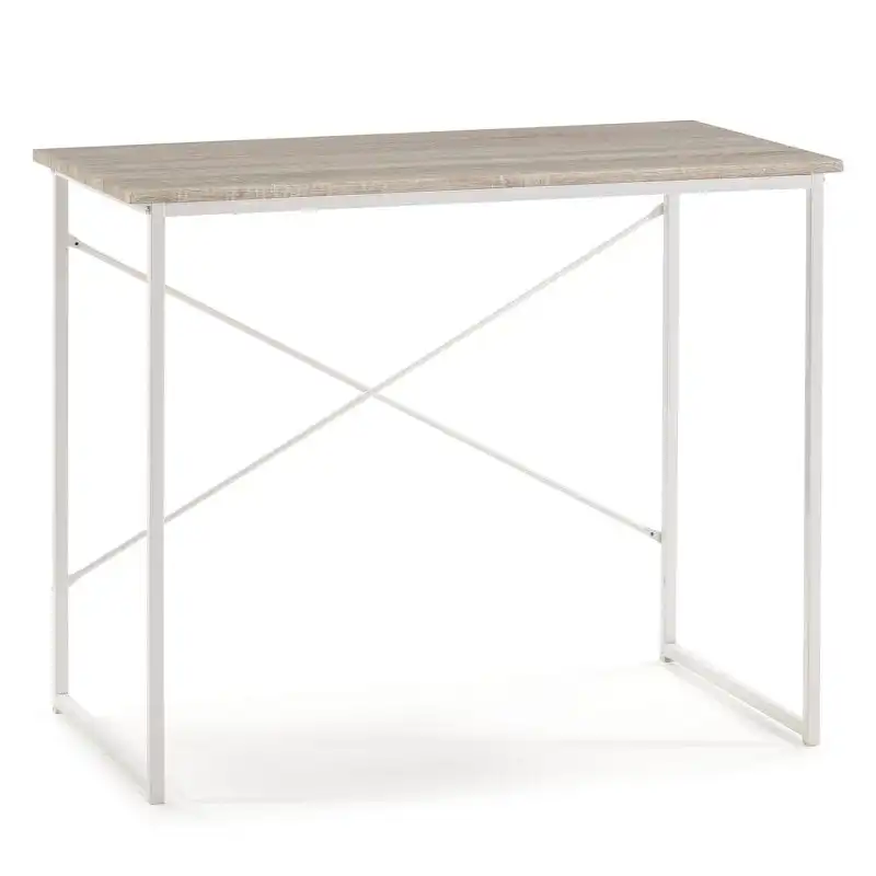 VS Venta-Stock Cáceres Mesa de Oficina 90x50x74cm Roble/Blanco