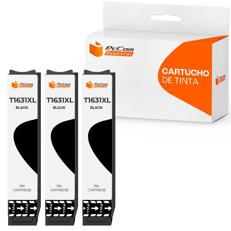 Pccom Essential Cartucho Tinta Compatible Epson T1631/T1621/16XL Negro Pack 3