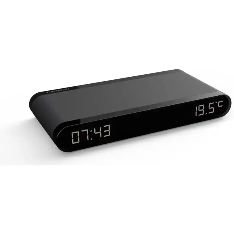 Thomson CT550I Despertador 15W Pantalla Digital + Carga por Inducción Negro