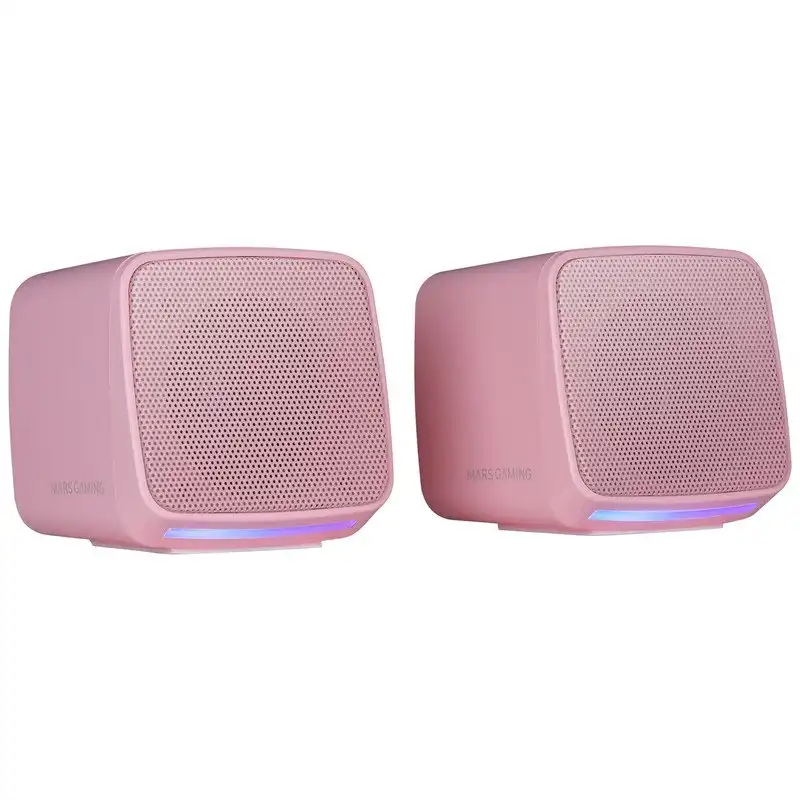Mars Gaming MS-PRO Altavoces RGB Flow con Caja de Control 10W Rosa