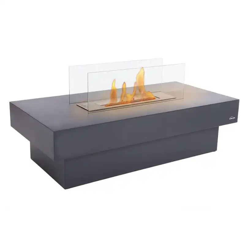 Purline Notos Biochimenea Mesa de Centro Hasta 3kW Acero Negro