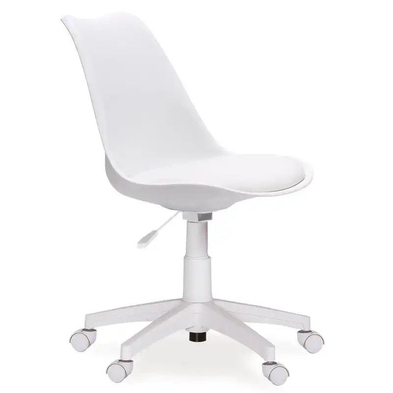 Adec Silla De Estudio Lina Giratoria Y Altura Regulable Blanco