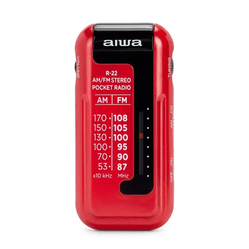 Aiwa R-22RD Mini Radio Analógico Rojo