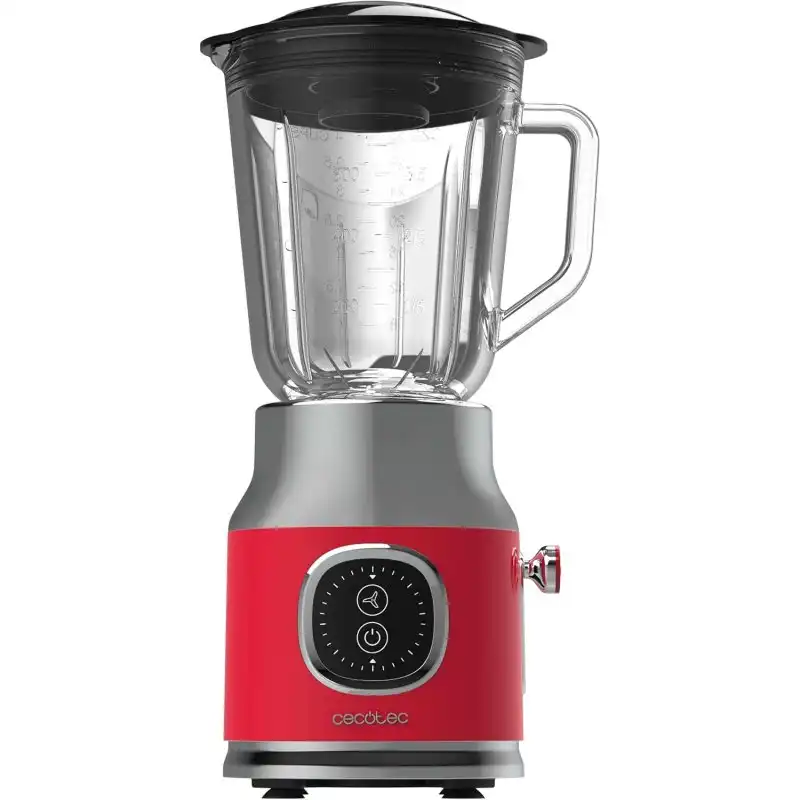 Cecotec RetroTwist Red Batidora de Vaso Retro 4 Cuchillas 1L 800W Rojo