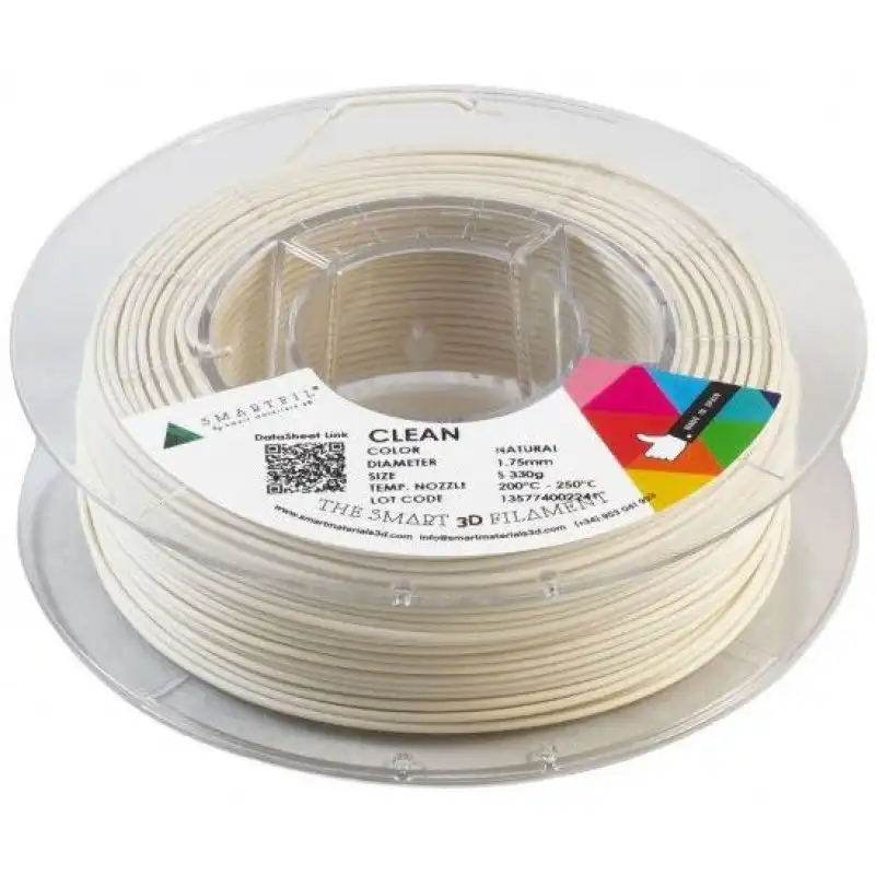 Smartfil Clean Filamento Impresión 3D para Limpieza de Extrusor 2.85mm 330g Natural