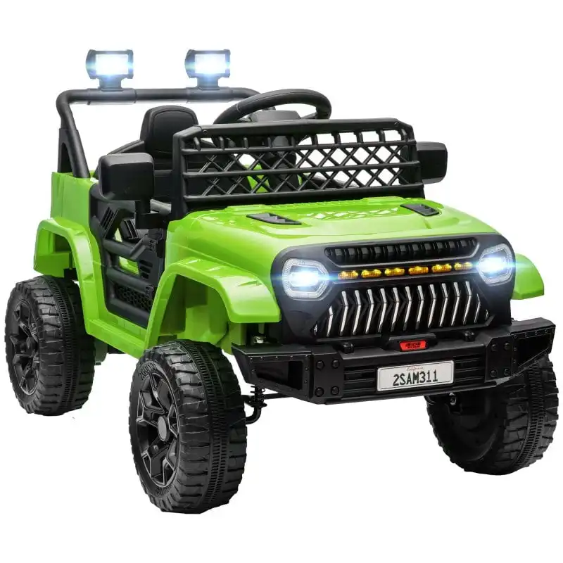 Aiyaplay Coche Eléctrico Para Niños De +3 Años Con Mando a Distancia Verde