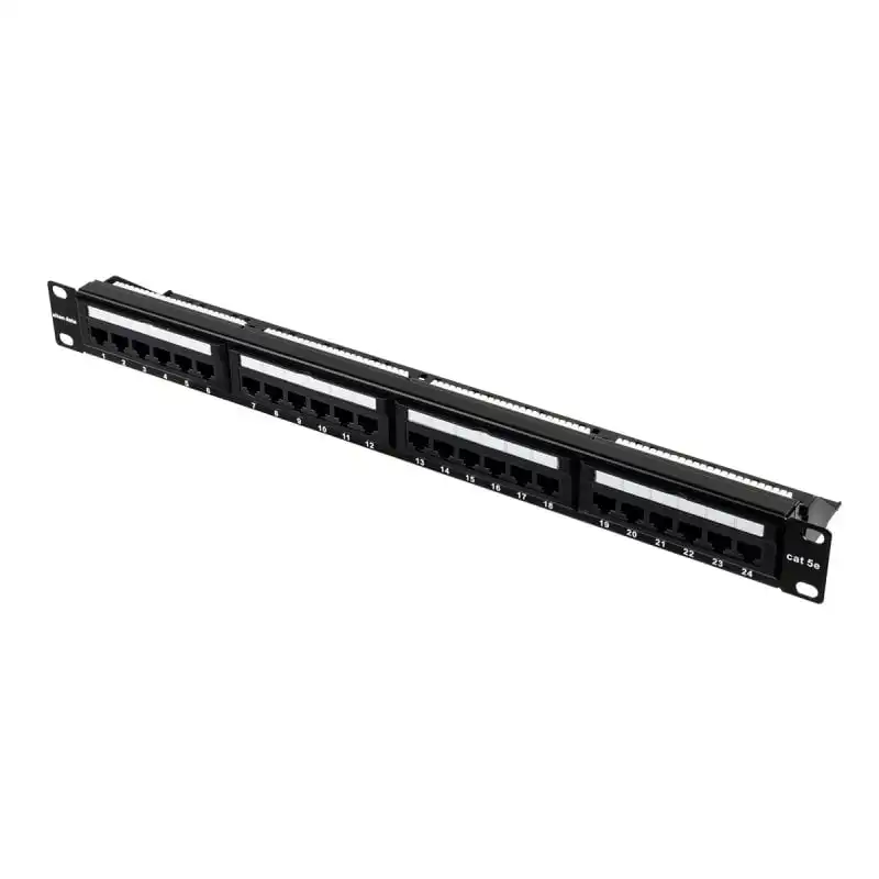 Aiten Data Patch Panel 24 Puertos Cat. 5e UTP Conexión de Red Alta Velocidad para Hogar o Negocio