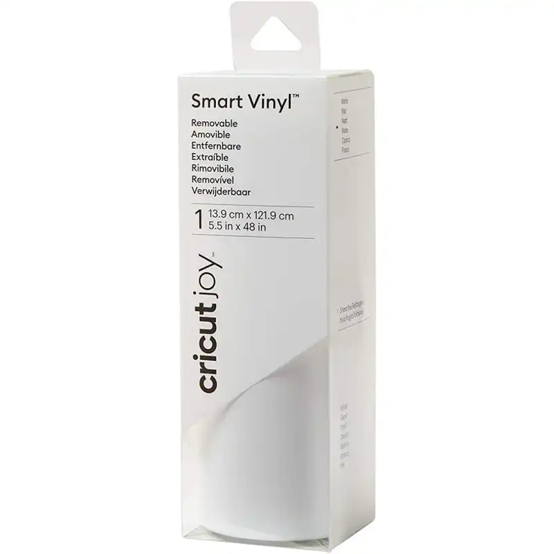 Cricut Joy Vinilo Adhesivo Mate Removible 13.9 x 121.9 cm Blanco