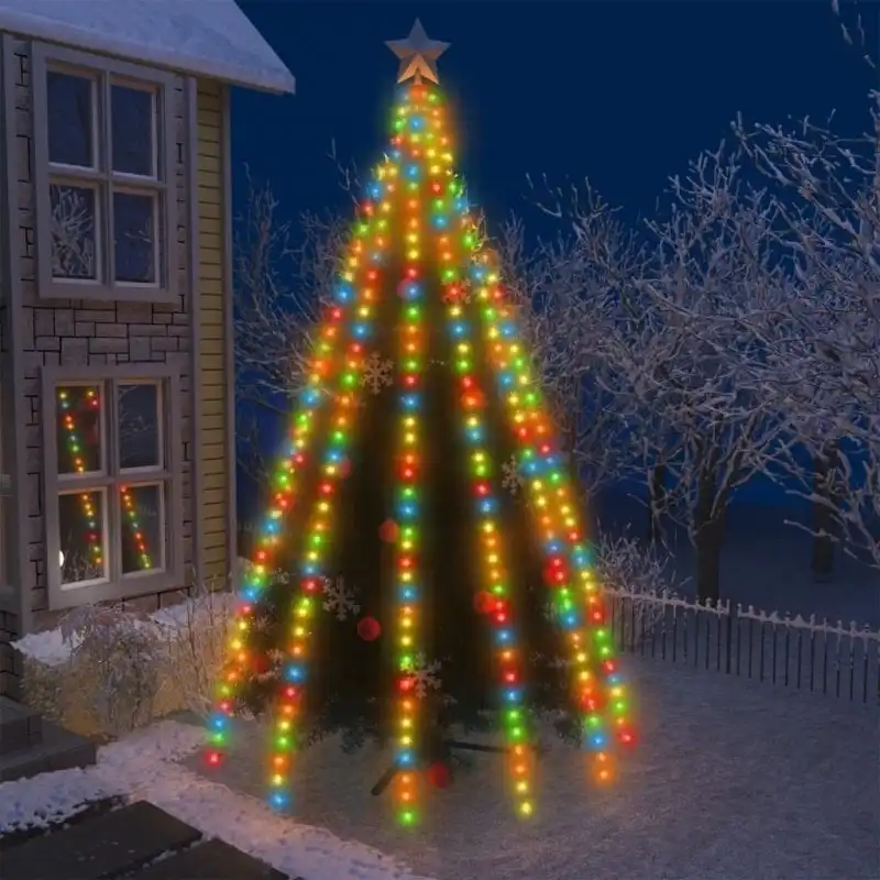 vidaXL Árbol de luces con 500 LED colorido 500 cm interior/exterior