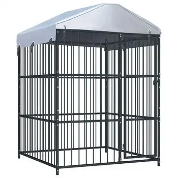 Perrera De Exterior | Jaula Para Perro | Parque Para Mascotas Con Techo 150x150x210 Cm Cfw783730