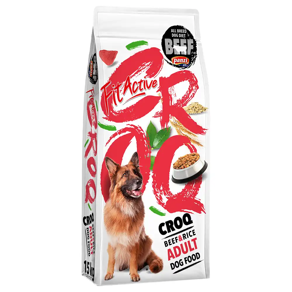 FitActive CROQ Premium con vacuno y arroz - 15 kg