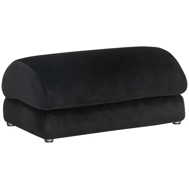 Homcom Reposapiés De Oficina Reposapiés Con Relleno De Espuma Negro