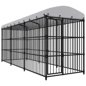 Perrera De Exterior | Jaula Para Perro | Parque Para Mascotas Con Techo 450x150x210 Cm Cfw783736