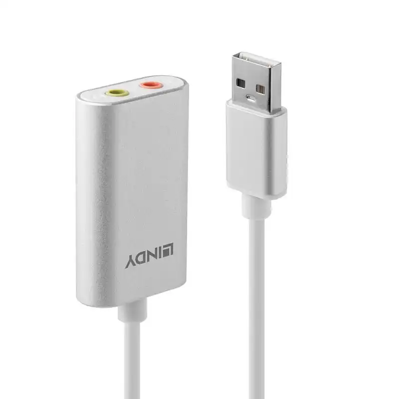 Lindy Convertidor De Audio USB Tipo A a USB Plata