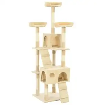 Rascador Para Gatos Poste Rascador De Sisal 170 Cm Beige