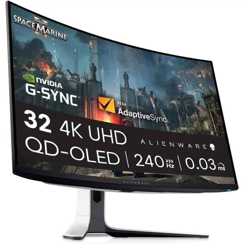 Dell Alienware AW3225QF 32" QD-OLED UltraHD 4K 240Hz 0.03ms Altura Ajustable G-SYNC Curva