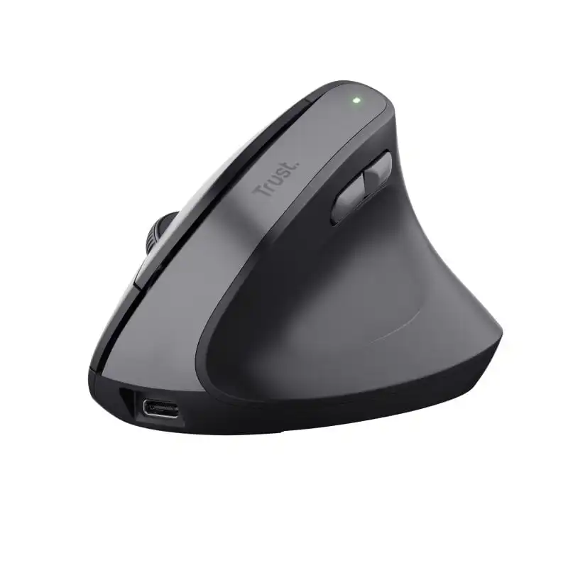 Trust Bayo II Ratón Vertical Inalámbrico Óptico para Mano Derecha 2400 DPI Negro