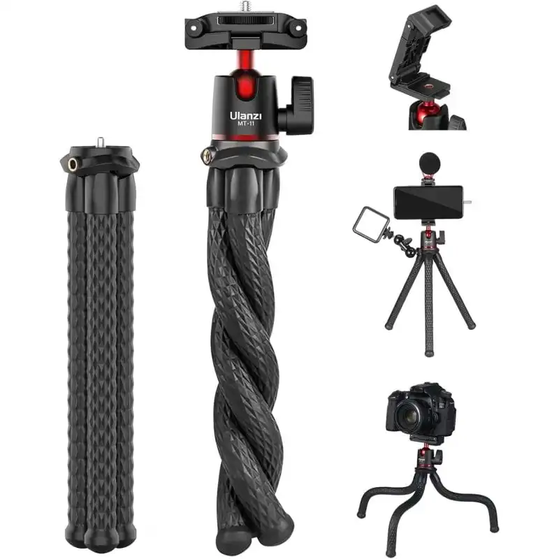 Ulanzi MT-11 Mini Trípode Flexible para Móvil y DSLR con Mando a Distancia Negro