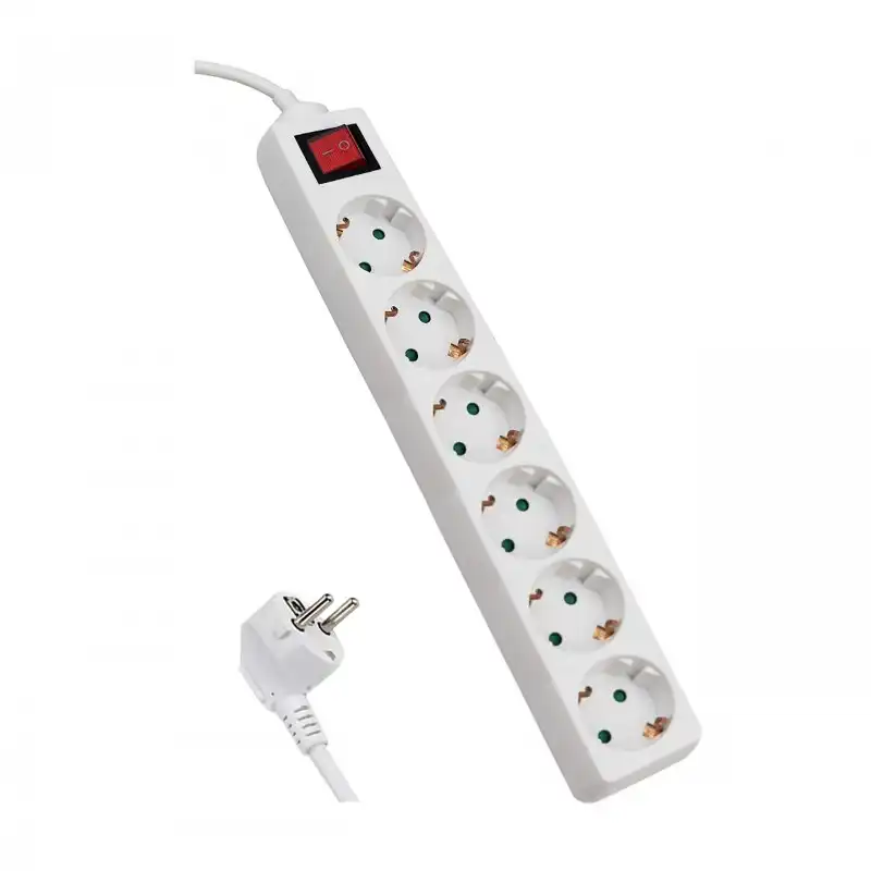 Extrastar Regleta 6 Tomas Schuko 5m Blanco