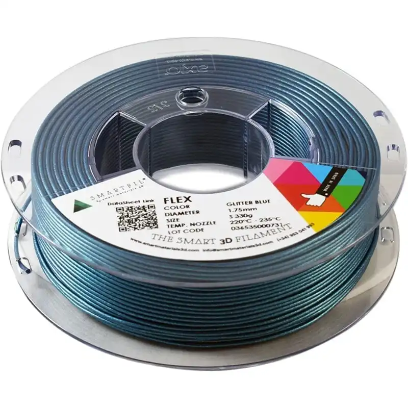 Smartfil Flex 93a Filamento Flexiprint 3D 1.75mm 750g Blue Glitter