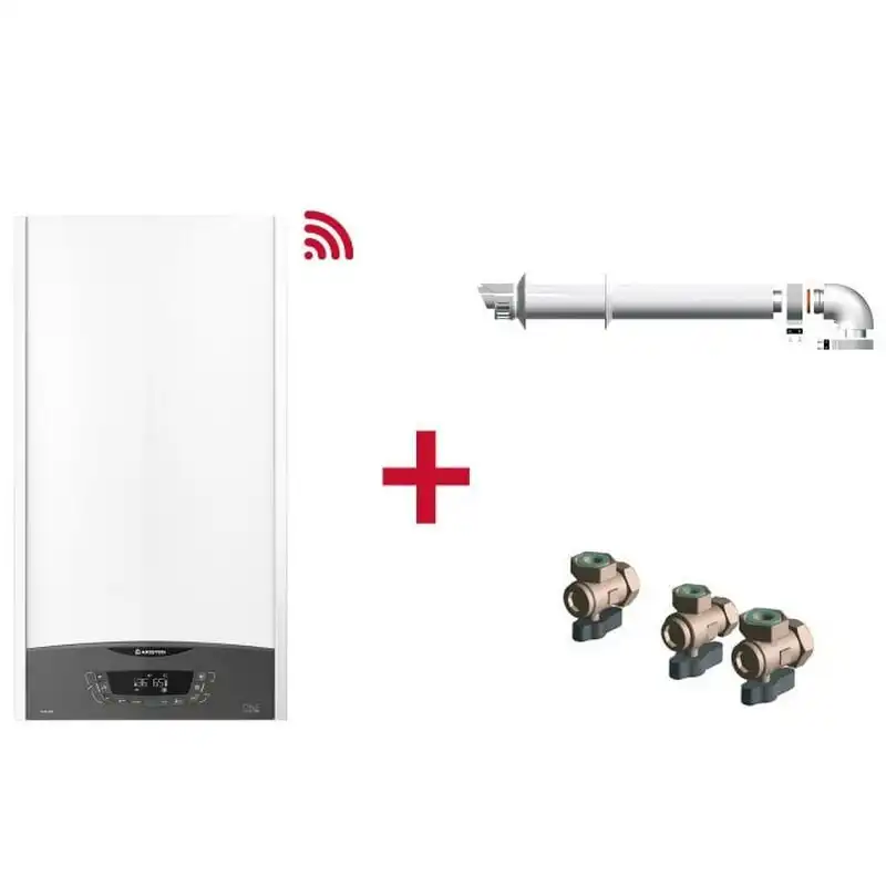 Ariston Clas One 24 Caldera de Condensación WiFi Clase A + Kit Evacuación de Humos + Kit 3 Grifos