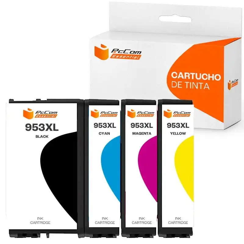 Pccom Essential HP 953XL Cartucho Tinta Compatible Negro/Cian/Magenta/Amarillo Pack 4