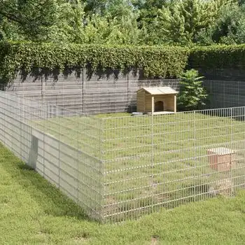 Recinto Corral Animales 48 Paneles Hierro Galvanizado 54x100 Cm