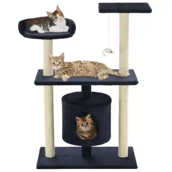 Rascador Para Gatos Poste De Sisal 95 Cm Azul Oscuro
