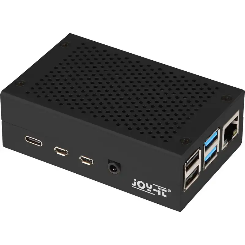 Joy-It RB-AlucaseP4+01B Carcasa Aluminio para Raspberry Pi 4 B