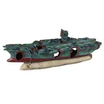 Portaaviones Para Acuario Poliresina 68x17,5x25cm Aqua D'ella