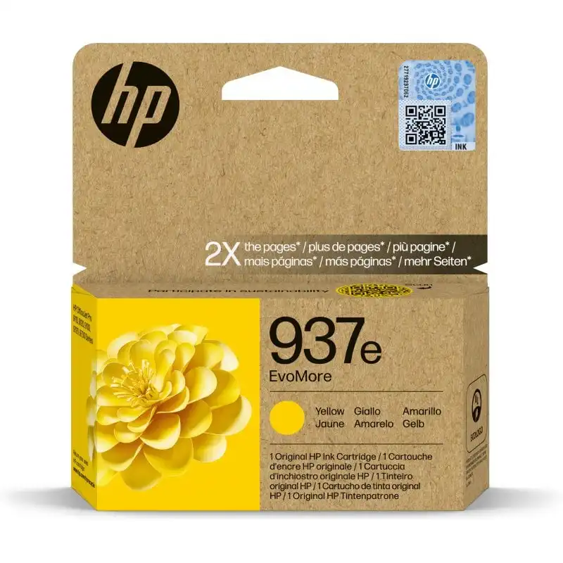 Cartucho de Tinta Original HP 937e EvoMore Amarillo