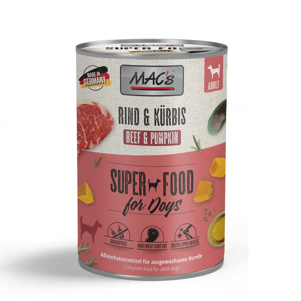 MAC's Adult Superalimentos 6 x 400 g - Vacuno y calabaza