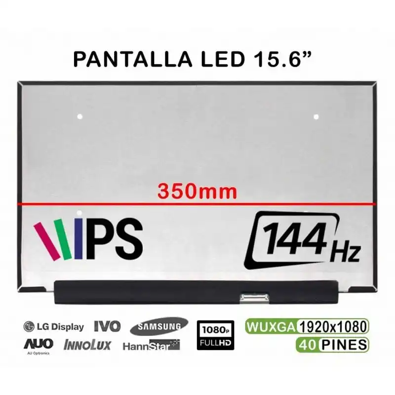 Pantalla LED 15.6" IPS 144Hz para Portátil HP Omen 15-DC/Gigabyte Aero 15-X9/Lenovo Legion Y530-15ICH