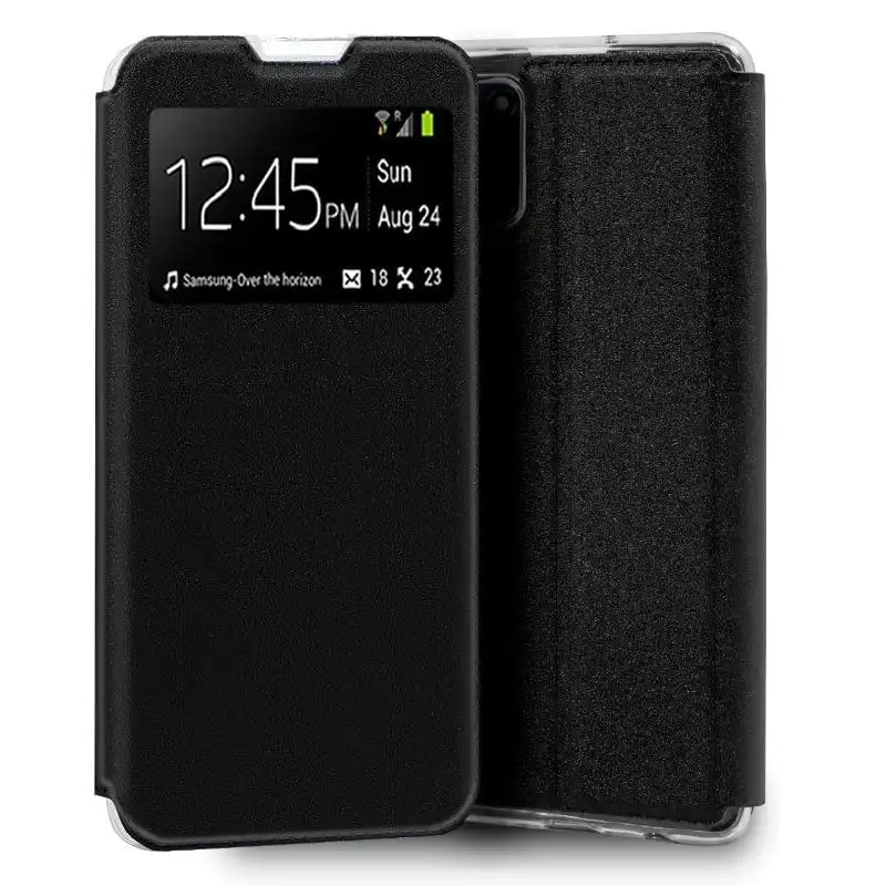 Cool Funda Flip Cover Liso Negro para Oppo A52 / A72